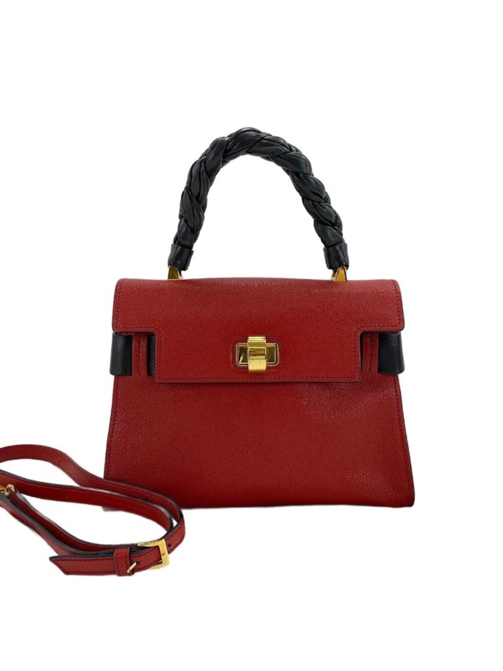 Miu Miu Handbag Leather Madras Click 2-Way